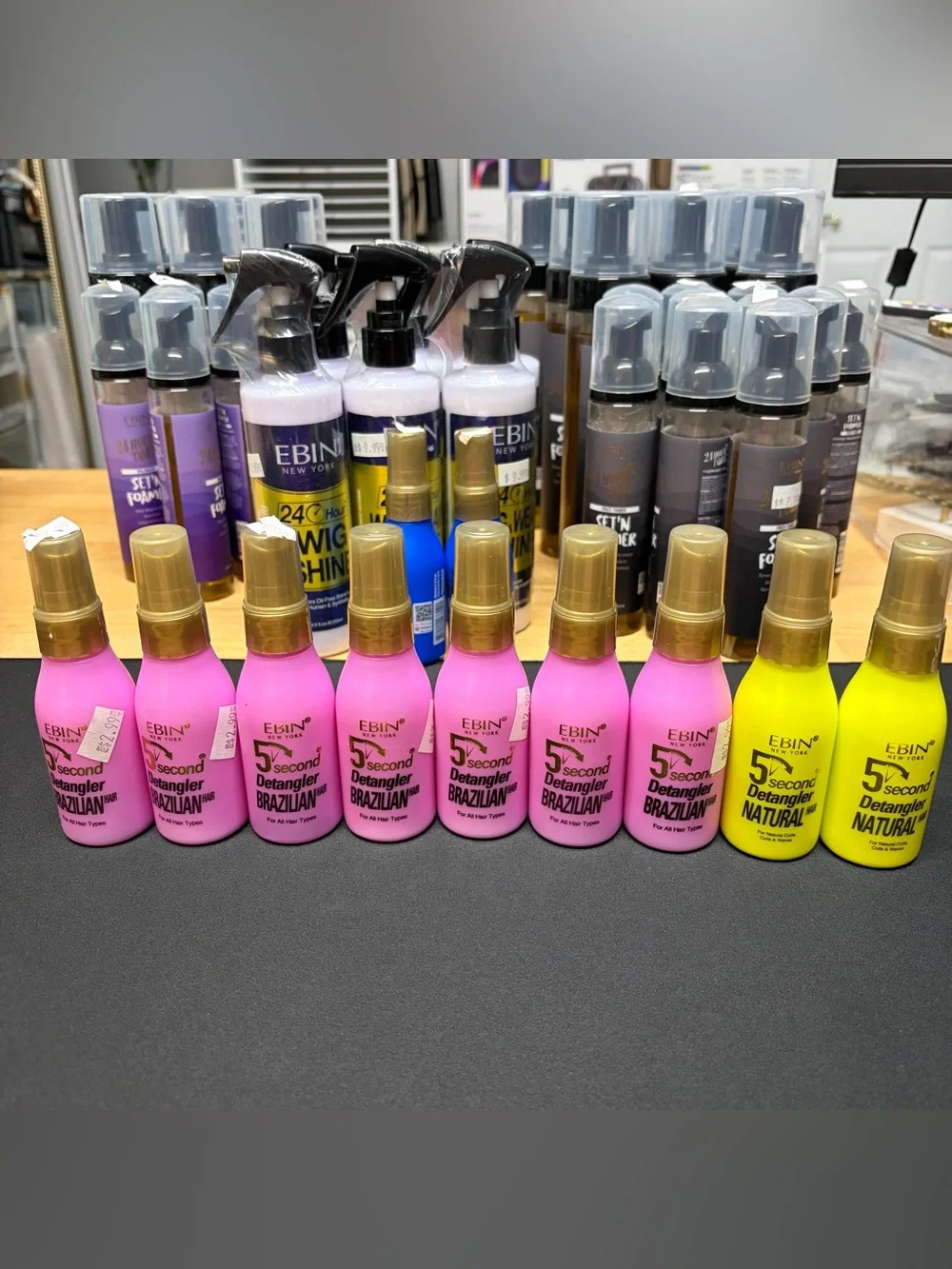 Lot of 9 Ebin New York 5 Second Detangler for Brazilian and Natural Hair